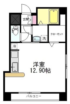 WILL鉄砲町(ワンルーム/4階)の間取り写真