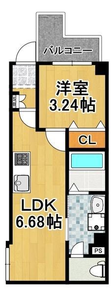 マーレ大正(1LDK/3階)の間取り写真
