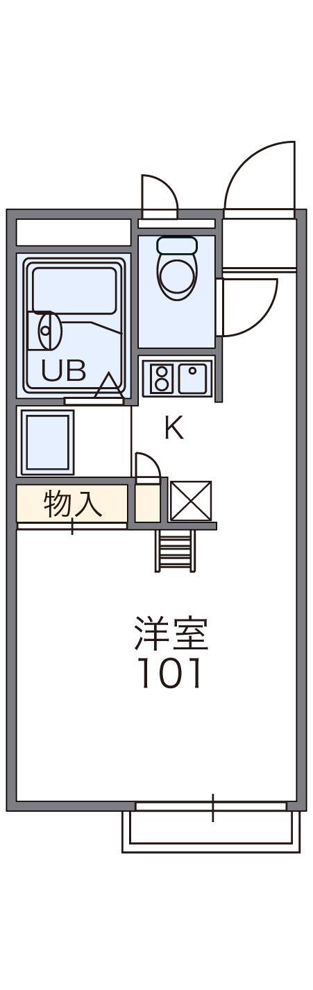 レオパレスAVENUE弐番館(1K/1階)の間取り写真