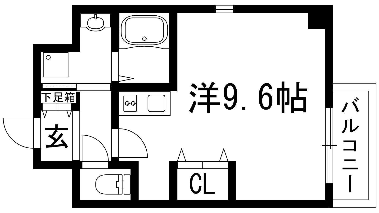 ONLYONE川西小戸(ワンルーム/6階)の間取り写真