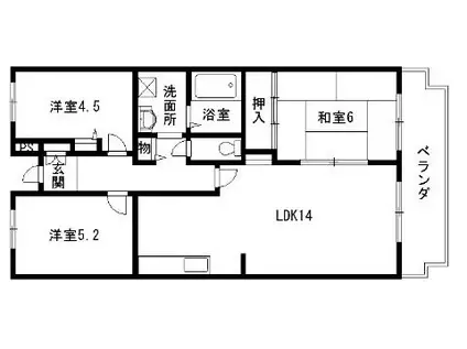 サニーコート青山(3LDK/3階)の間取り写真