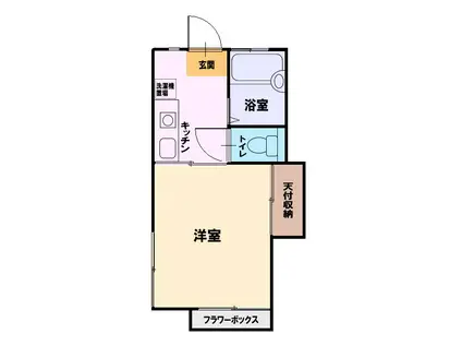 レアール湘南(1K/1階)の間取り写真