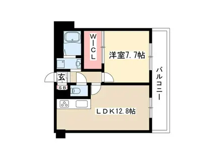 ジョイ桜本町(1LDK/3階)の間取り写真