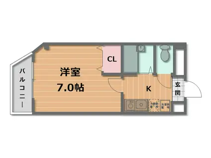 メゾン57(1K/3階)の間取り写真