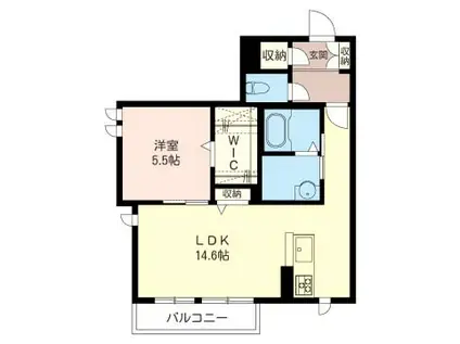 PREMIER MAISON II(1LDK/1階)の間取り写真