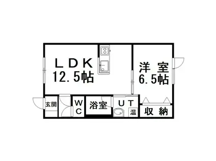 ブセナテラスⅡ(1LDK/1階)の間取り写真