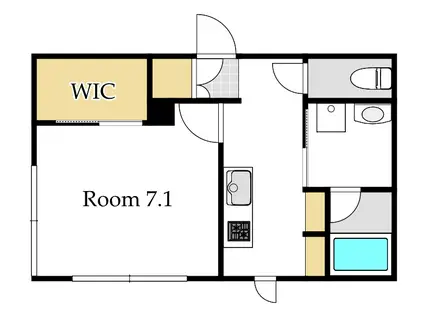 SHAMAISONGRAND七日市(ワンルーム/1階)の間取り写真