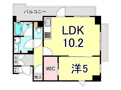 ルネグラン夙川北名次(1LDK/3階)の間取り写真
