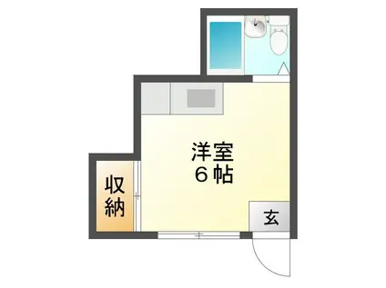 旭コーポ(ワンルーム/1階)の間取り写真