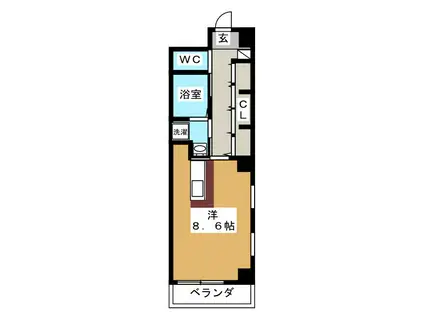 ティアレ上大岡(ワンルーム/5階)の間取り写真