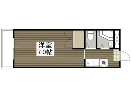 沖村ビル(1K/3階)の間取り写真