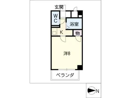 ジュネス東桜(1K/4階)の間取り写真