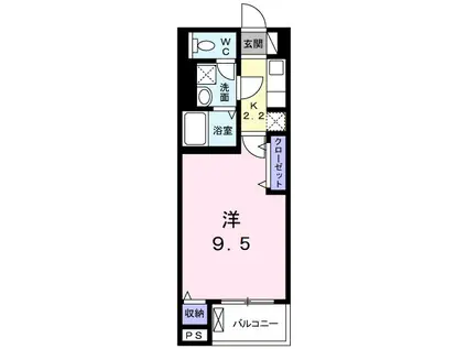 富士見4丁目マンション(1K/1階)の間取り写真