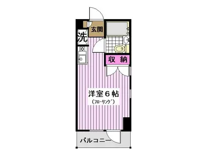 プリオール綱島弐番館(ワンルーム/4階)の間取り写真