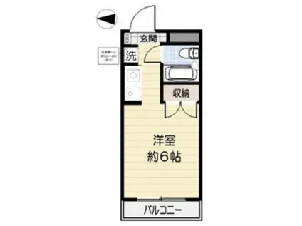 ジョイフル浦和(ワンルーム/2階)の間取り写真