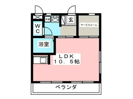 ハーレムBILL(ワンルーム/2階)の間取り写真