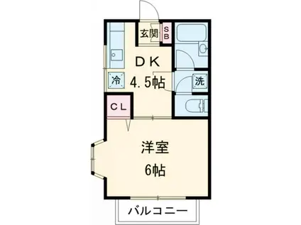 M-HOUSE(1K/2階)の間取り写真