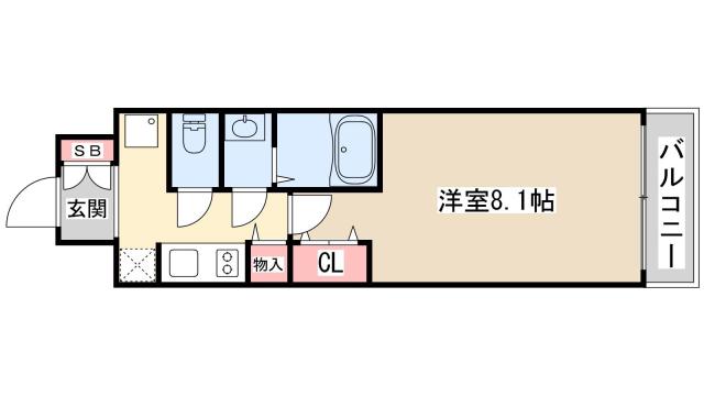 W-STYLE神戸Ⅱ(1K/12階)の間取り写真