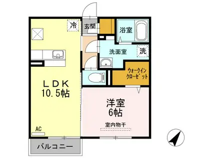 サンモール・都VI(1LDK/1階)の間取り写真