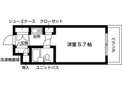レスポワール世田谷上北沢III(ワンルーム/3階)の間取り写真