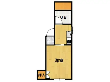 ミントンハウス(1K/2階)の間取り写真