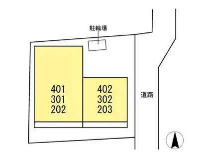 サンブルーム湘南(1LDK/3階)の間取り写真