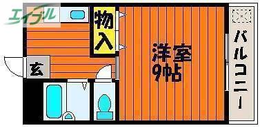 ラ・メール神田(1K/4階)の間取り写真