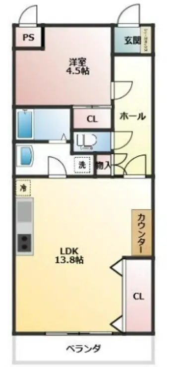サンライト南浦和2番館 6階階 間取り