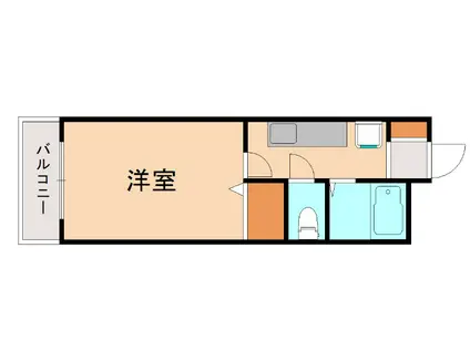 プレアール浅川台(1K/3階)の間取り写真