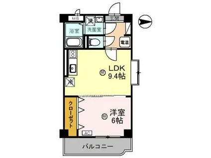 VILLAH.C.S.S(1LDK/2階)の間取り写真