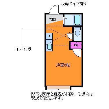 ぷちはいむめもるII(ワンルーム/1階)の間取り写真