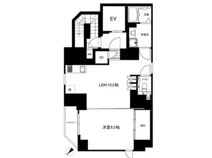 CREAL PREMIER恵比寿(1LDK/4階)の間取り写真