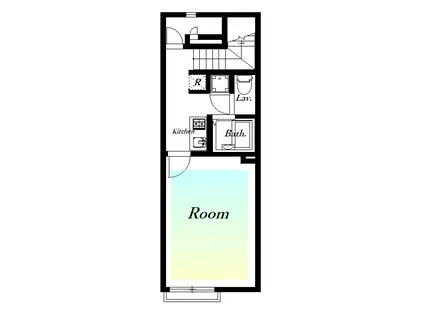 レオネクストカイトネストII(1K/2階)の間取り写真