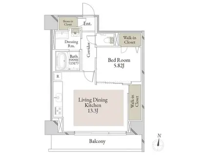 スカイテラス南大塚(1LDK/4階)の間取り写真