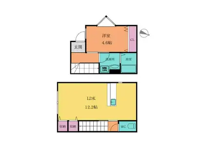 グラン下富野II(1LDK/1階)の間取り写真