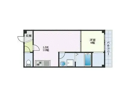 RAFFINE大阪九条(1LDK/2階)の間取り写真