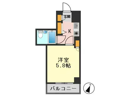 ライオンズマンション東新小岩(1K/3階)の間取り写真
