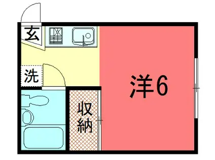 サンクシャンブル(1K/1階)の間取り写真
