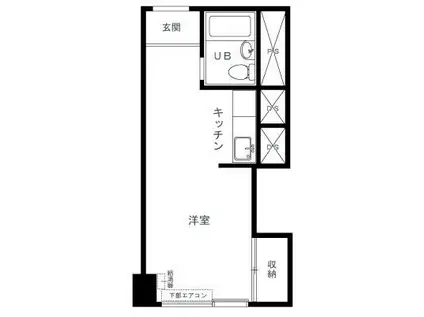 プラザ・ローヤル5(ワンルーム/7階)の間取り写真