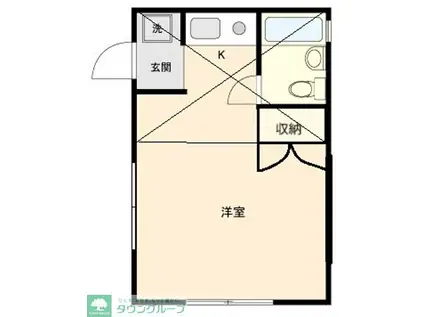 ファインヒル日吉(ワンルーム/2階)の間取り写真