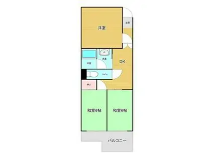 第二日吉ビル(3DK/4階)の間取り写真