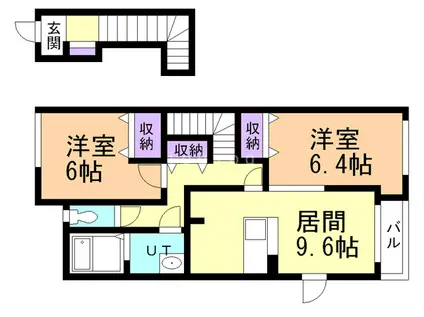 SERENEII(2DK/2階)の間取り写真
