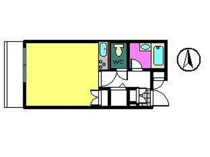 シャルマンフジ中之島弐番館(ワンルーム/1階)の間取り写真