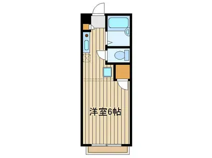 ガーデンハイツK(ワンルーム/1階)の間取り写真