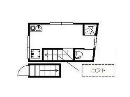サークルハウス都立大学(ワンルーム/2階)の間取り写真