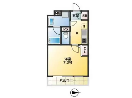 LUNA AZUL(1K/1階)の間取り写真