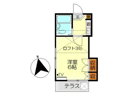 SB阿賀中央(1K/1階)の間取り写真