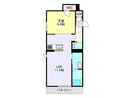 ラルゴコリーナ(1LDK/3階)の間取り写真