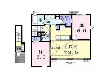 ジョアニーナ(2LDK/2階)の間取り写真