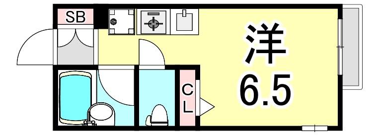プリマベーラ春壱番館(ワンルーム/1階)の間取り写真